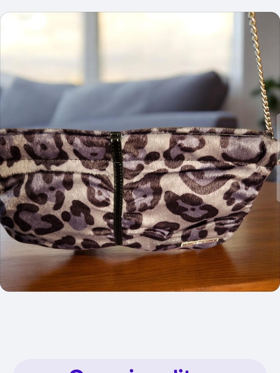 Relic Handbags - Leopard Print Chain-Handle Shoulder Bag - Gray&Purple